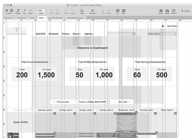 Dashboard Wireframe